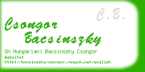 csongor bacsinszky business card